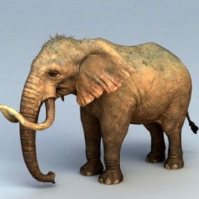 3d модель слона-мамонта