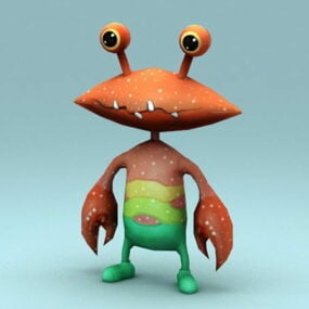 Crab Cartoon Character 3d model