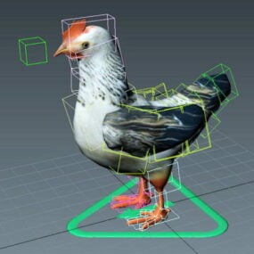 3д модель курицы-самца