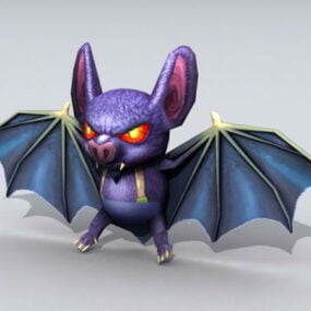 Modelo 3D dos desenhos animados do morcego do diabo