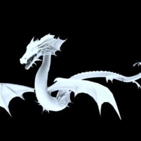 Modello 3d del drago asiatico del diluvio
