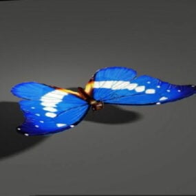 Model 3D niebieskiego motyla
