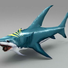 نموذج القرش الأزرق ثلاثي الأبعاد