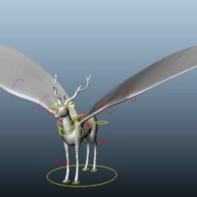 Model 3D latającego jelenia