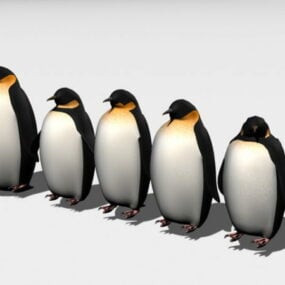 مدل سه بعدی مجموعه پنگوئن