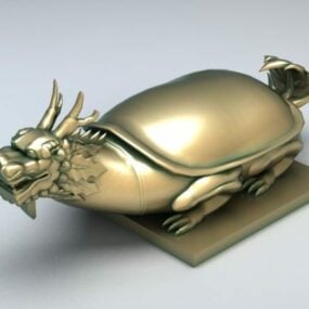 Čínská mýtická socha želvy 3D model