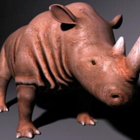 Brown Rhino 3d modelo