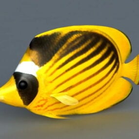Model 3d Ikan Laut Kuning