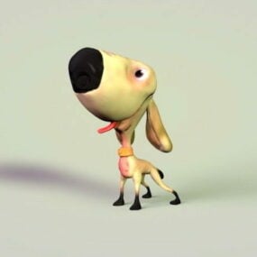 3д модель маленькой мультяшной собаки