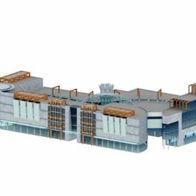 3д модель экстерьера торгового центра