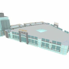 مركز تسوق بلازا نموذج ثلاثي الأبعاد