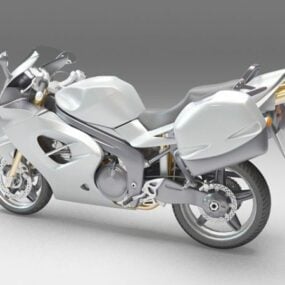 Modelo 3d de motocicleta de turismo