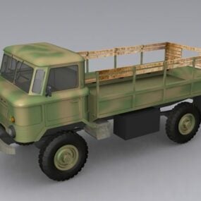 Venäläinen Gaz-66 Truck 3D-malli