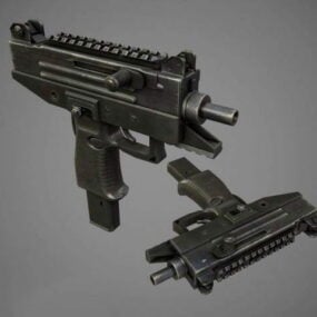 اسلحه دستی یوزی پرو مدل سه بعدی