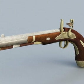 3D model pistole Flintlock