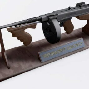 Modelo 3D da arma Tommy
