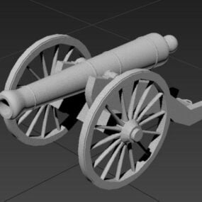 3d модель артилерійської гармати