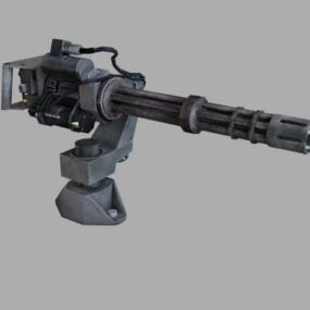 Modello 3d dell'arma Minigun