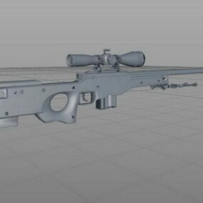 Awp keskin nişancı tüfeği Rigged 3d modeli