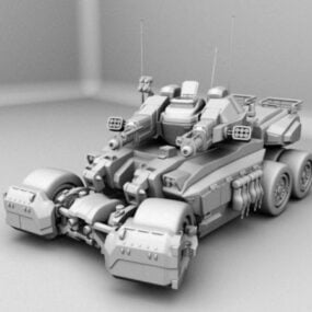 Model 3d Tank Tempur Sci-fi