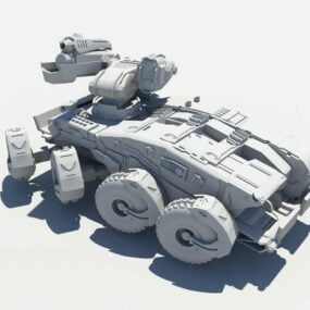 3д модель научно-фантастического танка