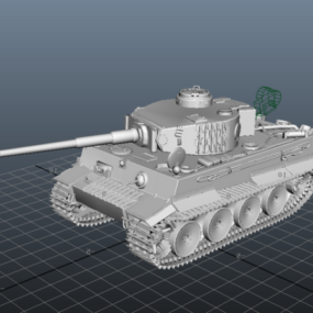 WW2 Tiger 1 Tank 3d-modell