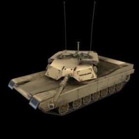 نموذج ثلاثي الأبعاد للدبابة الأمريكية M1