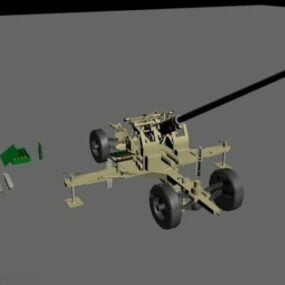 2D-Modell der Artillerie des 3. Weltkriegs