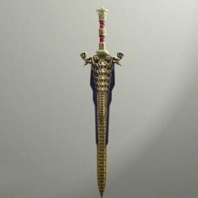 Model 3D starożytnego brązowego miecza