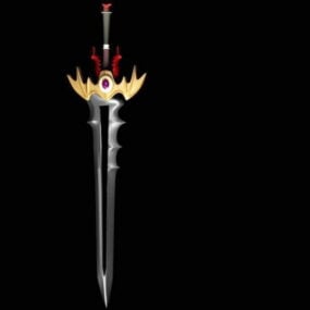 Modelo 3d de espada de morcego fantasia