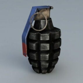 Modelo 3d de granada de mão