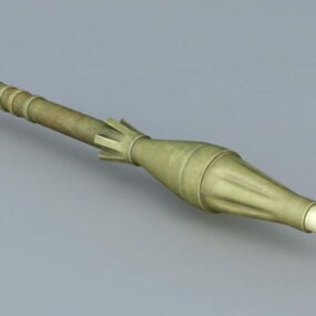 Modelo 3d de foguete RPG