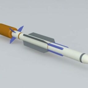 مدل سه بعدی موشک بالستیک تاکتیکی