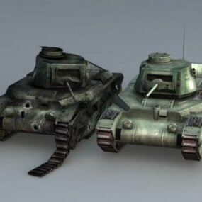 نموذج دبابة المشاة البريطانية ماتيلدا 3 ثلاثية الأبعاد