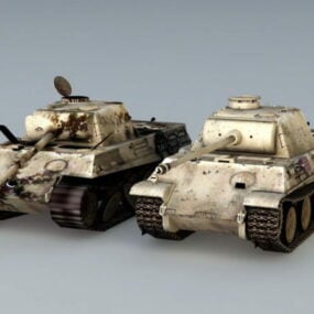 نموذج Panzer Iv Ausf.g للدبابات ثلاثي الأبعاد
