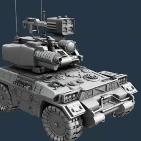 Model 3d Kendaraan Tempur Angkatan Darat Masa Depan