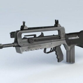 نموذج سلاح بندقية هجومية ثلاثي الأبعاد