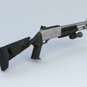 Tactical Shotgun Scope With Laser 3d model