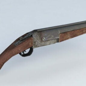 Modelo 3d de pistola de pederneira antiga