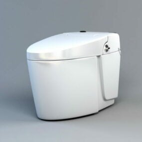 Modelo 3d de banheiro inteligente