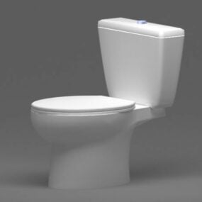 Modelo 2d de banheiro de 3 peças