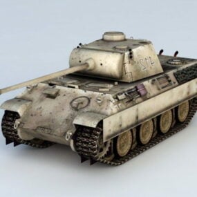 Modello 3d del carro armato Panther tedesco