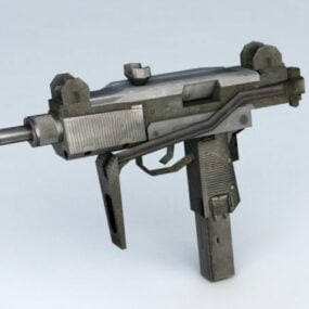 Modello 3d della pistola Uzi