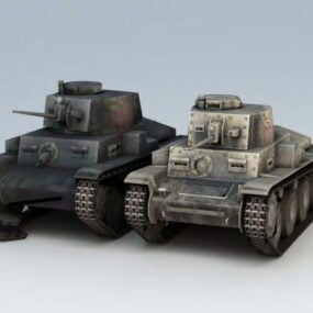 Panzerkampfwagen 38t German Tank Wreck 3d model