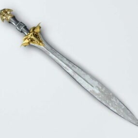 Sword With Skull Handle 3d model