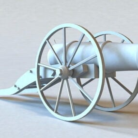 American Civil War Cannon 3d-model