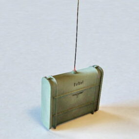 Militär-Walkie-Talkie-Radio aus dem Zweiten Weltkrieg, 3D-Modell