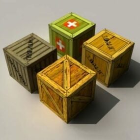 Military Crate Boxes 3d model