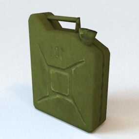 3D model vojenského kanystru na palivo