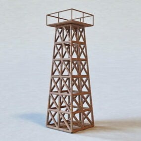 Military Guard Tower 3d model